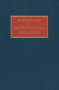 Buch Cover Dictionary of International Commerce