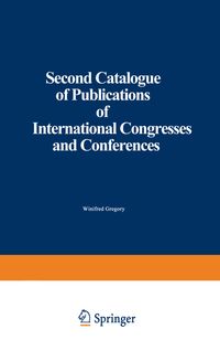 Buch Cover Second Catalogue of Publications of International Congresses and Conferences