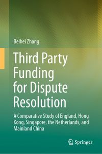 Buch Cover Third Party Funding for Dispute Resolution