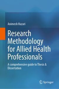 Buch Cover Research Methodology for Allied Health Professionals